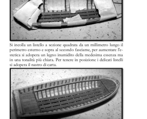 In questa parte del libro si illustra come costruire una scialuppa con il sistema delle ordinate.