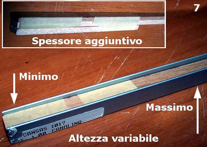 La rastrematura dei listelli avviene solo nei primi 20, 25 cm