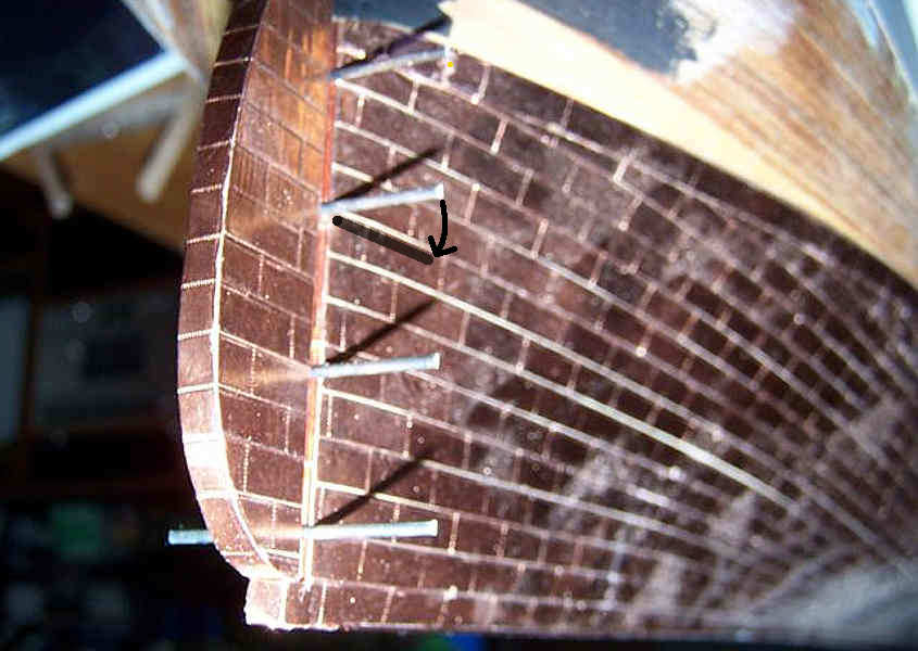 Realizzazione delle cerniere del timone del Cutty Sark (step 1).