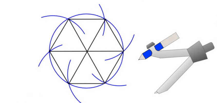 Per disegnare un esagono è sufficiente un compasso.