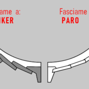 L’immagine qui sopra illustra uno schema della posa del fasciame a clinker oppure a paro.